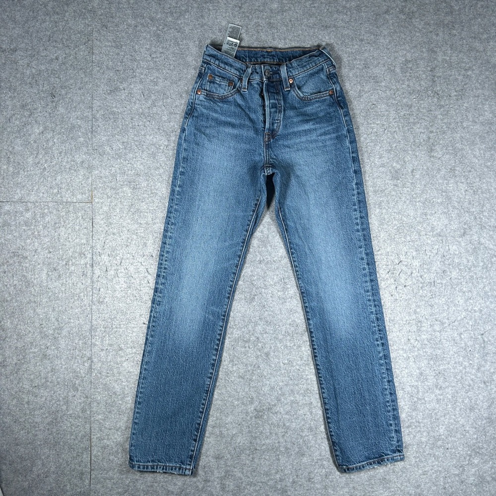 Levi's Denim Jeans Women 23 Blue 501 Original Skinny High Rise Straight Leg
